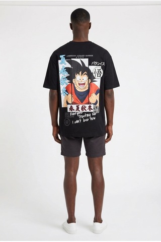 Blow Up Future Gen Son Goku Siyah Oversize Erkek T-shirt 141609 SİYAH