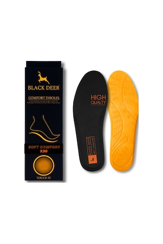 Black Deer Hyper Boost X30 Soft Comfort Siyah-Turuncu Ortopedik Tabanlık