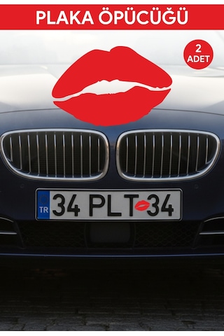 Plaka Öpücük Sticker Etiket Motor Araba 2 Adet