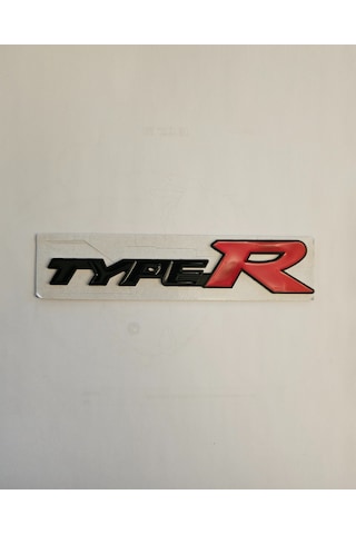 Honda Civic Uyumlu İthal Typer Logo Parlak Siyah - Kırmızı R
