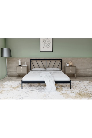 Metalia Gm 227 Gözde Dublex Metal Karyola Siyah 160X200