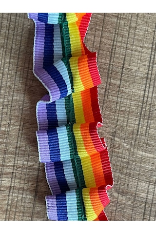 Gökkuşağı Renkli Fırfırlı Giyim Dikiş Aksesuar Dekoratif Şerit En 3 Cm Boy 1 Metre