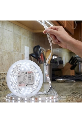 Buffer Beyaz Led Şerit 5m 60 Led/m 12v 14.4w Güçlü 3 Çipli Işık Şerit Led