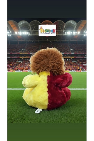 Sevimli Aslan Taraftar Peluş Oyuncak Hediyelik Uyku Arkadaşı 30 Cm Kırmızı