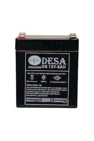 Desa 12V 5Ah Bakımsız Kuru Akü