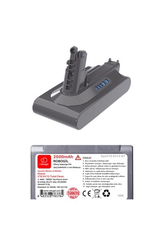V10 Sv12 Total Clean 2500mah Uyumlu Pil Paketi / Bataryası Dysv10-sv12-07