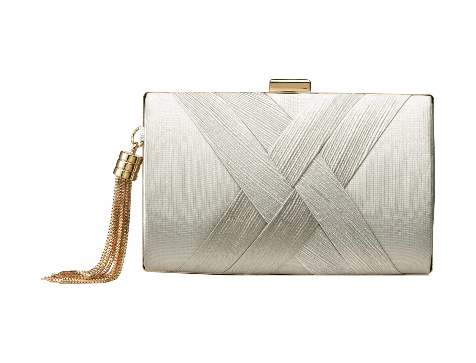 Yuntech01 Renkli İmitasyon İpek Askılı El Çantası - Metal Kanca Kapatma, 17.5x7x11.5cm, 0.41kg, 2 Metal Zincir Uzun & Kısa Çok Renkli