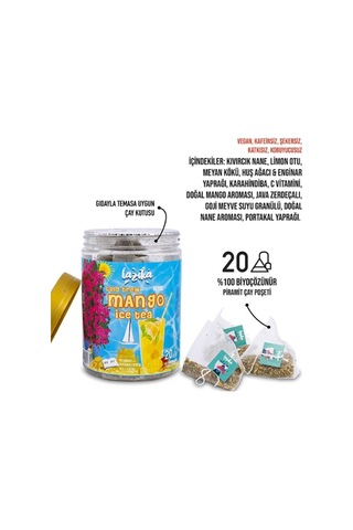 2'li Set Avantajlı Soğuk Demleme Naneli Mango Aromalı Çay Seti- 2 20'li