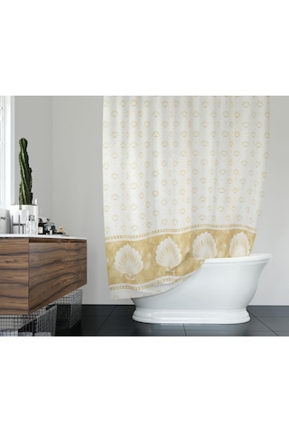 Banyo Perdesi 1x100x200 Tek Kanat Duş Perdesi Halka Hediyeli 4910 Beyaz Beyaz
