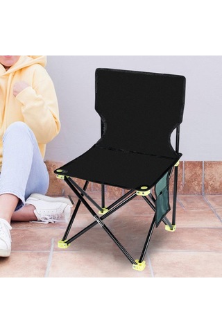 Dolıty Katlanır Kamp Sandalye Açık Sırt Çantalık Siyah-ve-l Siyah Ve L Çok Renkli