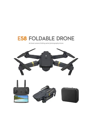 Teltree 4k Tek Kamera Fhd İzleme, 120m Yükseklik, Hafif Tasarım, Uçuş Sabitliği, Gençler İçin Uçak Drone Siyah-yesil, Altın Kenar, 1 Batarya