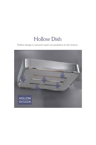 Yuntech01 Stainless Steel Duş Jeli Tutucu Duvar Tipi Su Akışlı Sabun Rakımı Gümüş Renkli Diğer