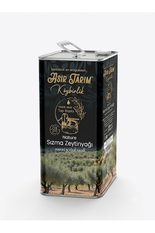 Asır Tarım Köybirlik Natürel Soğuk Sıkım Sızma 5l 4800gr Zeytinyağı