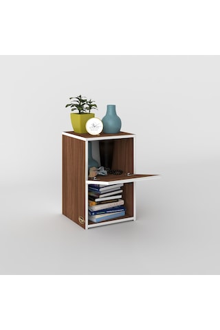 Kenzlife Komodin İzumi Cvz 60 39 39 Komidin Kitaplık Ayakkabılık Kapaklı Arkalıklı Beyaz