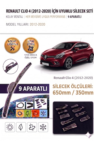 Renault Clio 4 Ön Cam Silecek Takımı 2012-2020