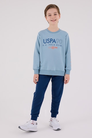 U.S. Polo Assn. Lisanslı Erkek Çocuk Alt Üst 2 Parça Eşofman Takımı Us2218 Açık Mint Yeşili