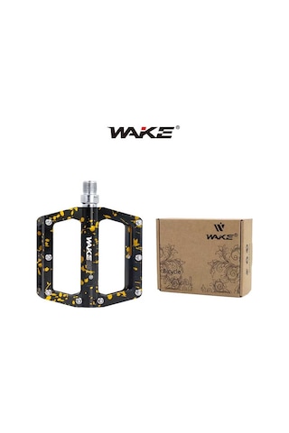 Wake Alüminyum Rulmanlı Siyah / Gold Kamuflaj Desenli Pedal