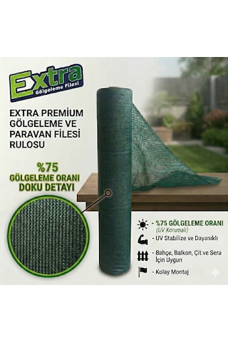 Extra Gölgeleme Filesi %75 - 65 Gr/m2 Yeşil