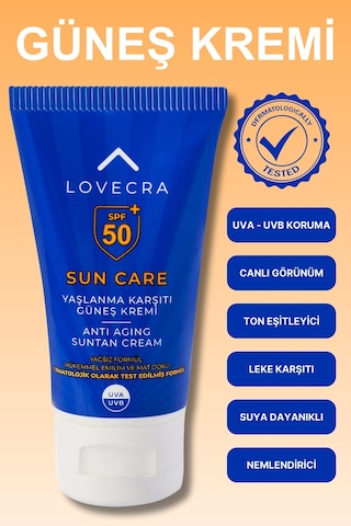 Vücut Kremi Spf 50+ Yüksek Uva/uvb Koruma Hızlı Emilim Yağsız Güneş Kremi 50ml