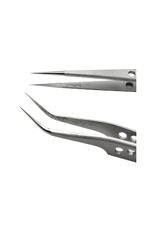 Valkyrie Ipek Kirpik Cımbız Seti Antistatik Paslanmaz Çelik Karga