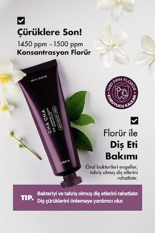 Unpa Florür İçeren Yasemin Çiçeği Vegan Kore Diş Macunu UNPA Cha Cha Zen Jasmine Toothpaste