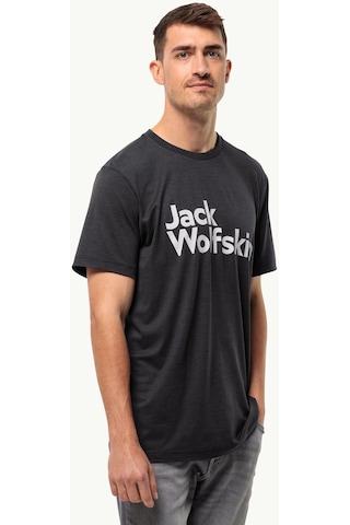 Jack Wolfskin Brand T M Erkek T-shirt-28376-siyah Siyah
