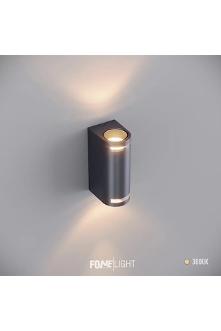 FoneLight Lunara Glass 17 cm LED Duvar Apliği Antrasit Alüminyum Cam Detaylı IP65 İç Mekan Dış Mekan Bahçe Cephe Aydınlatması - Seo Uyumlu