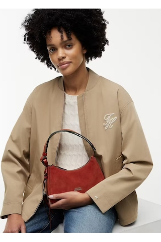 Tommy Hilfiger Kadın Deri Omuz Çantası-aw0aw18823 Kırmızı