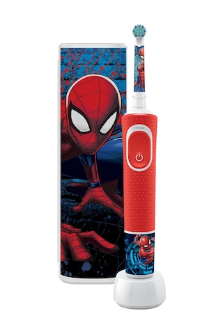 Oral-B D100 Vitality Spiderman Özel Seri Çocuklar İçin Ekstra Yumuşak Şarj Edilebilir Diş Fırçası + Seyahat Kabı