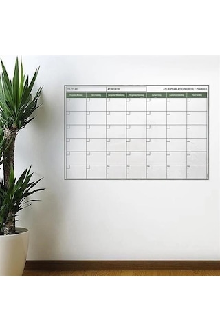 Buğz Manyetik Yapışkanlı Bir Aylık Program Planlayıcı Takvim 85x56 Cm