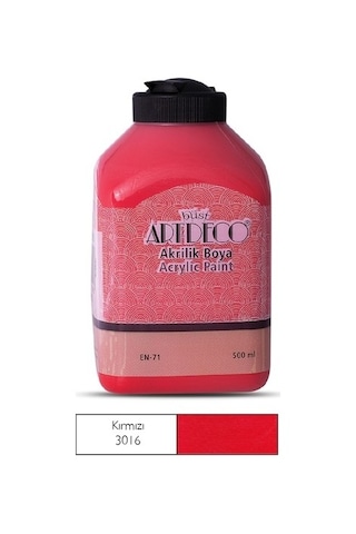Artdeco Akrilik Ahşap Boyası 500 Ml 3616 Kırmızı