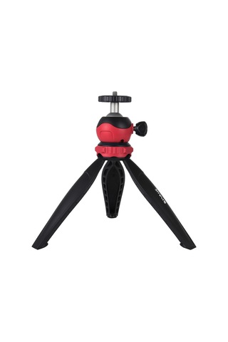 Sones Puluz 20cm Cep Plastik Tripod Montajı 360 Derece Küre Başlı Akıllı Telefonlar, Gopro, Dslr Kameralar İçin Kırmızı