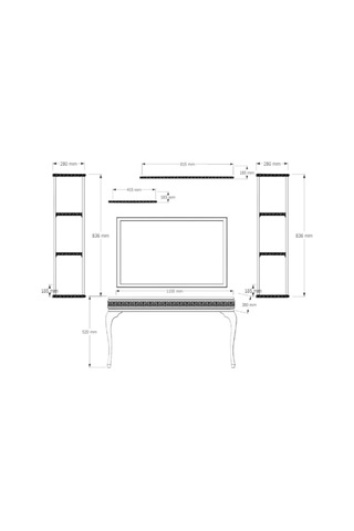 Decorotti - Lucca A4-4 Gizli Bölmeli Tv Ünitesi