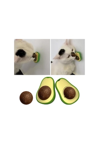 Avokado Dönen Kedi Nanesi Cat Oyun Topu Doğal Kedi Oyuncağı