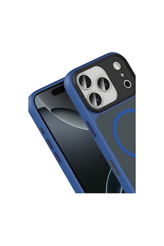 Joko - 189 - Apple Apple iPhone Uyumlu 17 Pro Max Megane Magsafe Kapak - Glblseme - - Lacivert
