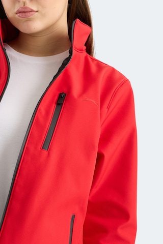 Slazenger Hıp Style Kadın Dik Yaka Fermuarlı Kırmızı Mont & Kaban Kırmızı