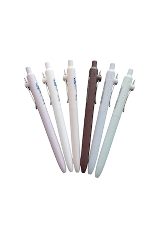 Uniball Zento 6'lı Set Jel Tükenmez Kalem Mavi Mürekkep 0.7 Mm Çok Renkli