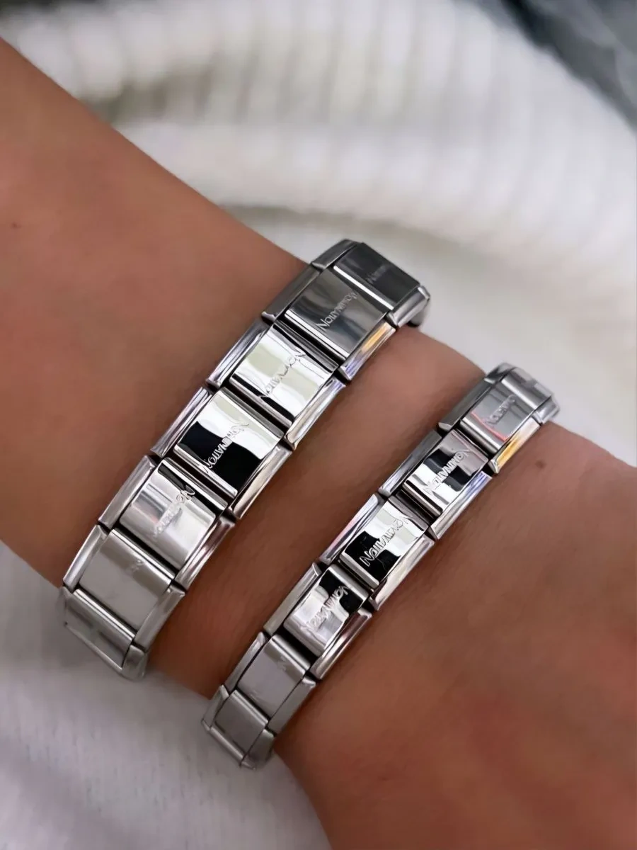 Vally Tıme Nomination Nomineyle 2 Adet Çift Bilezikler 451236915 Gri