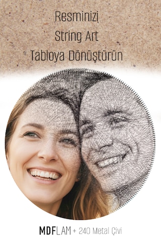 String Art Resimden Tablo Yapma Kiti 0