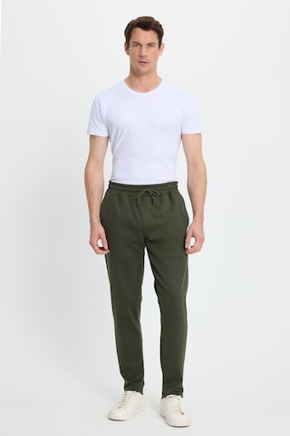 Tudors Erkek Regular Fit Klasik Kesim Beli Lastikli Bağcıklı Koyu Haki Jogger Pantolon-41773 Koyu Yeşil