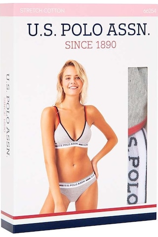 U.S. Polo Assn. Kadın Beyaz Büstiyer Slip Takım 66254 Beyaz