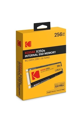 X250s 256gb M.2 Sata Ssd 2280 520mb/s Hızlı Dahili Ssd Disk Siyah