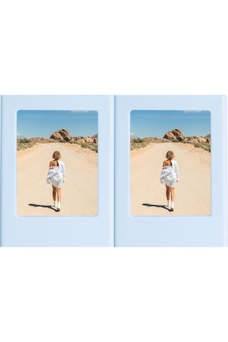 Instax Mini 12 Mavi Deri Kılıf Laporta Deri Albüm Ve Fotoğraf Çerçeveleri Aksesuar Seti