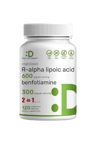 Deal Supplement R Alpha Lipoic Acid 600mg With Benfotiamine 300 MG