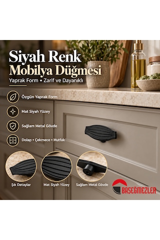 Haskan Taha Düğme Kulp Siyah