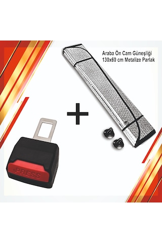 Cam Güneşliği Metalize 130x60 Cm +tüm Araç. Uyg.yükseltici 1 Ad