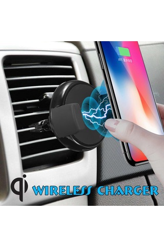 Sevimlilik Qi Kablosuz Araç Hava Firar Dağı Hızlı Şarj Cihazı Cep Telefonu Için Dock Montaj Tutucu