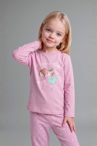 Defacto Bisiklet Yaka Baskılı Üst Lastikli Paça Alt 2li Pijama Takımı Kız Bebek I1003a526aupr139 Mor-pr139