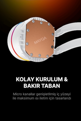 Gametech Hydra Ahd360w Argb Aynalı Fan 360mm Beyaz Sıvı Soğutma