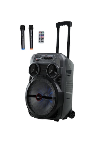 Midex Mxr-280 Taşınabilir Mikrofonlu Işıklı Akülü Ses Sistemi Hoparlör 12 İnç 280 Watt